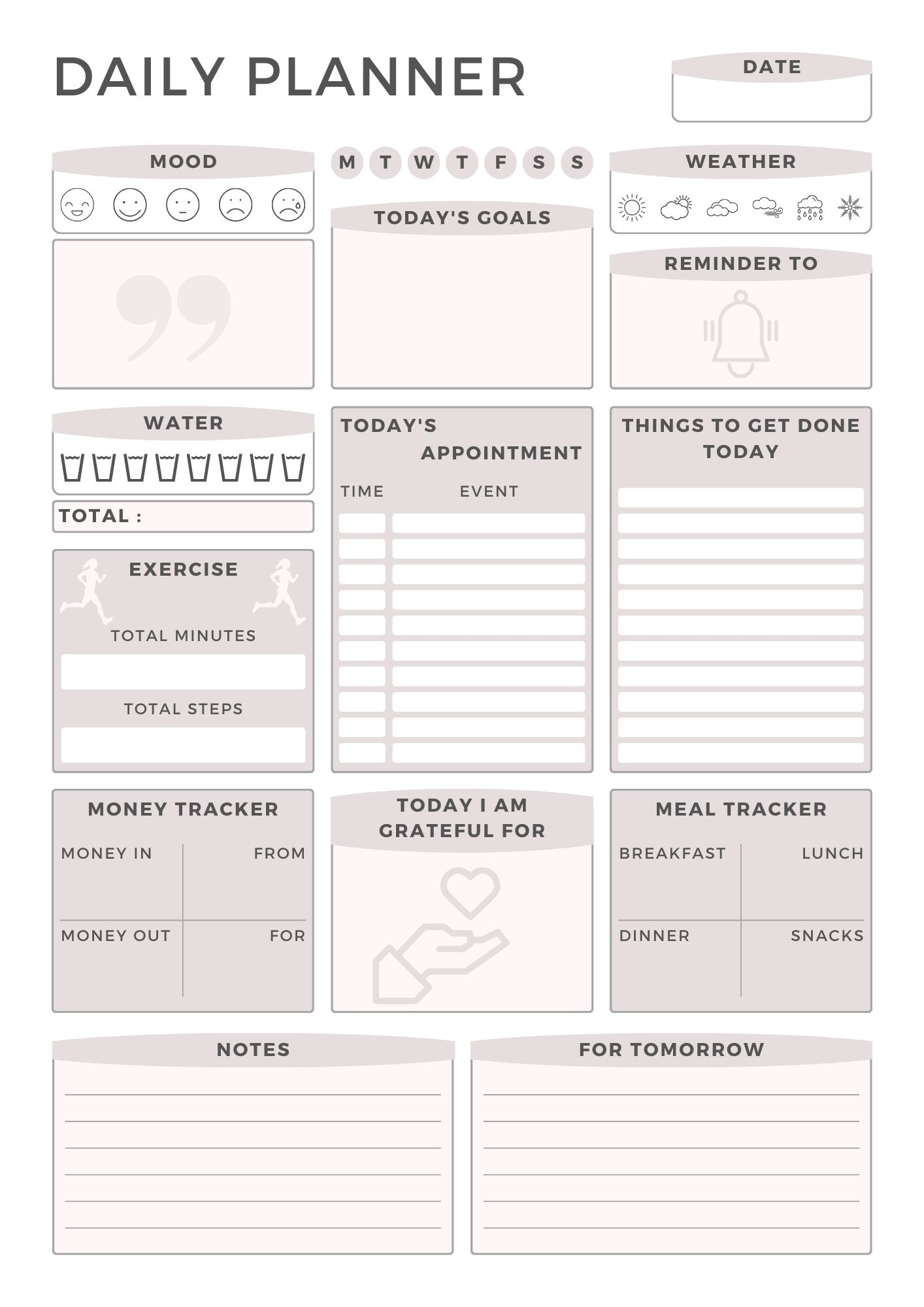 Daily Planner Template