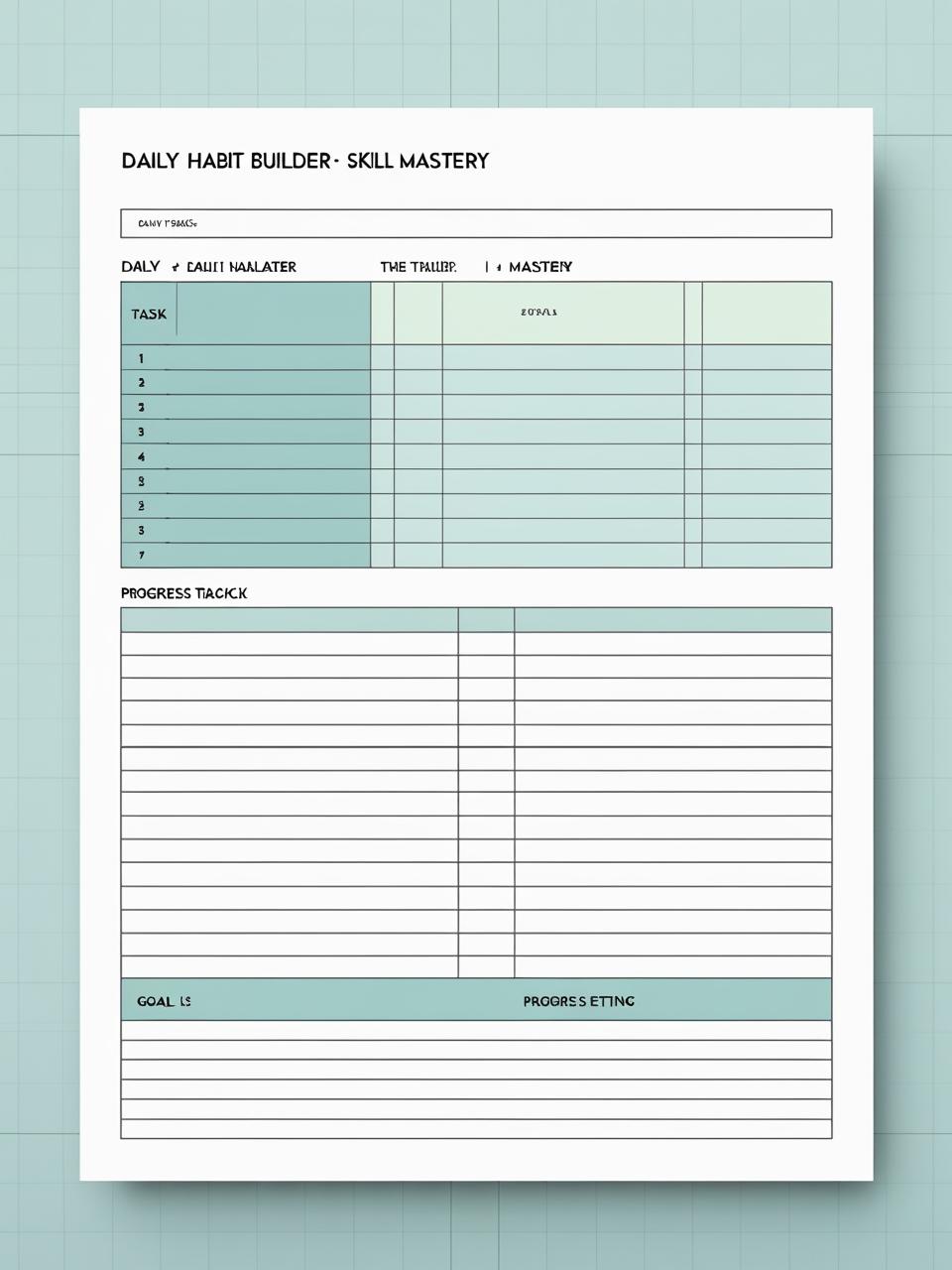 Daily Habit Builder for Skill Mastery Template