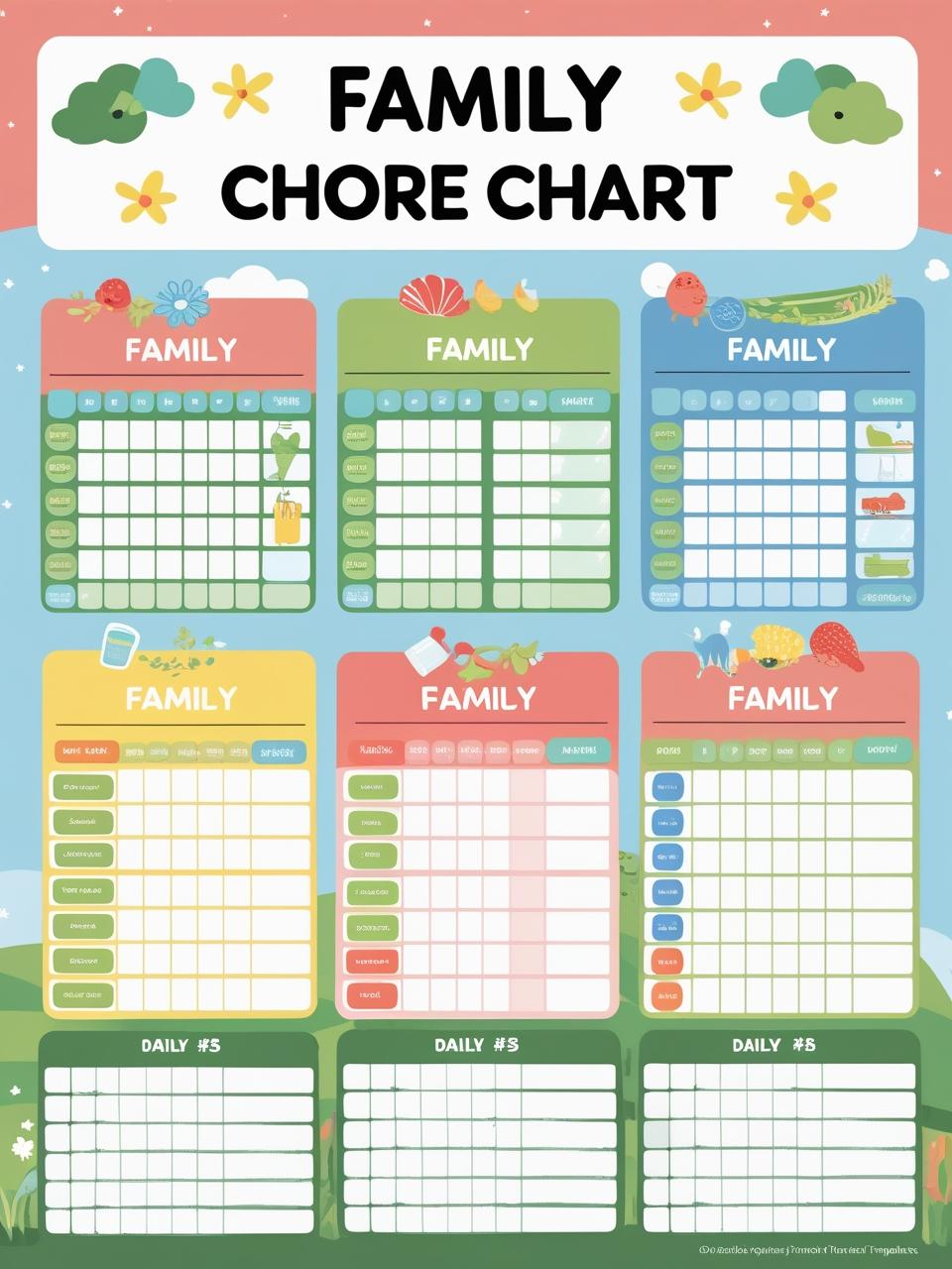 Family Chore Chart Template