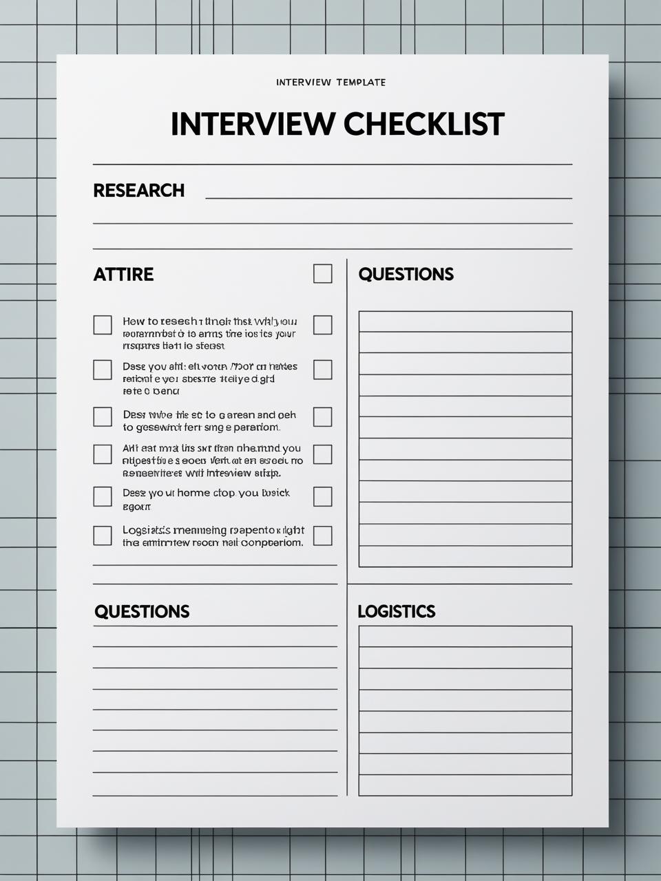Interview Prep Checklist Template