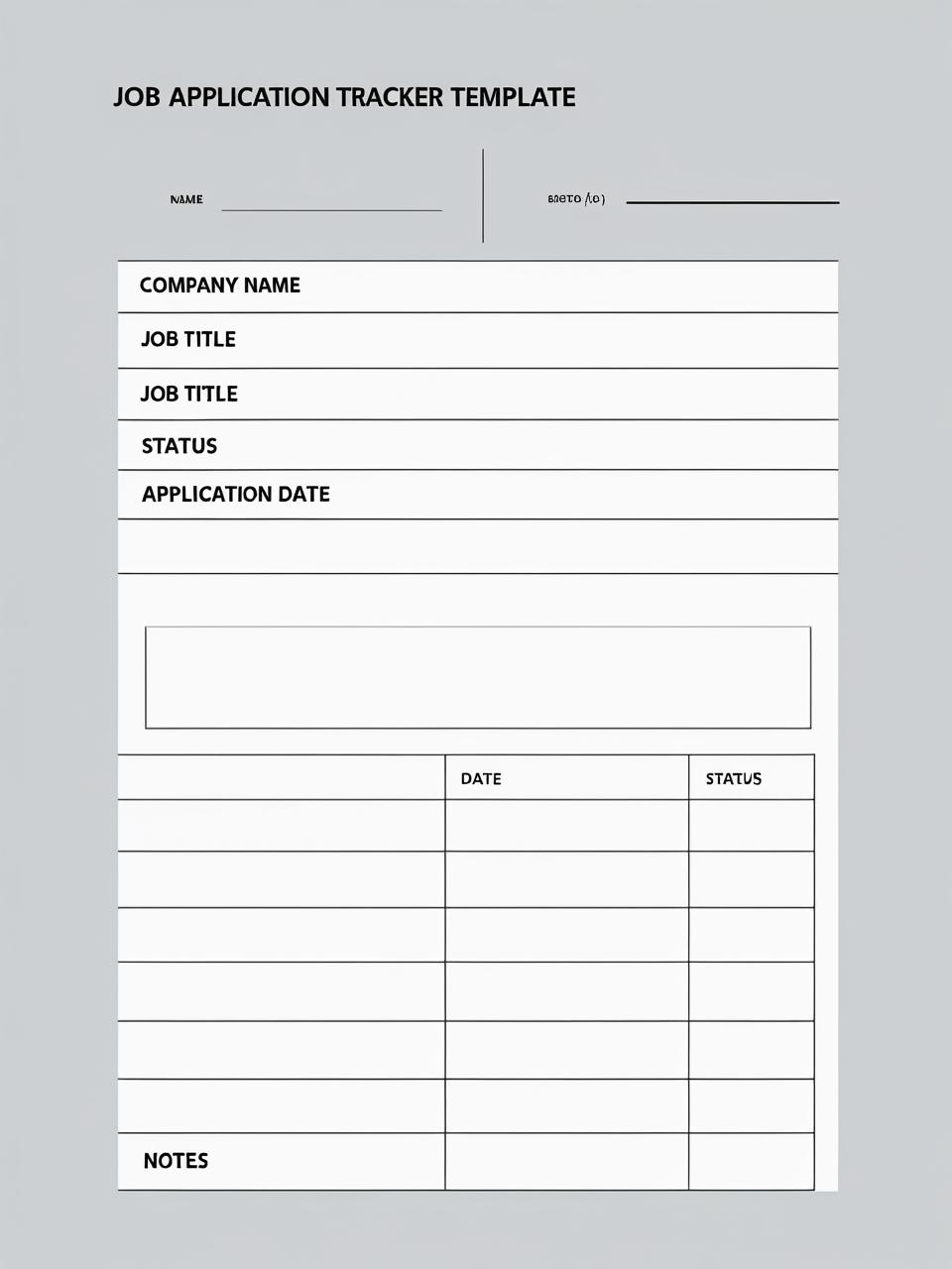 Job Application Tracker Template