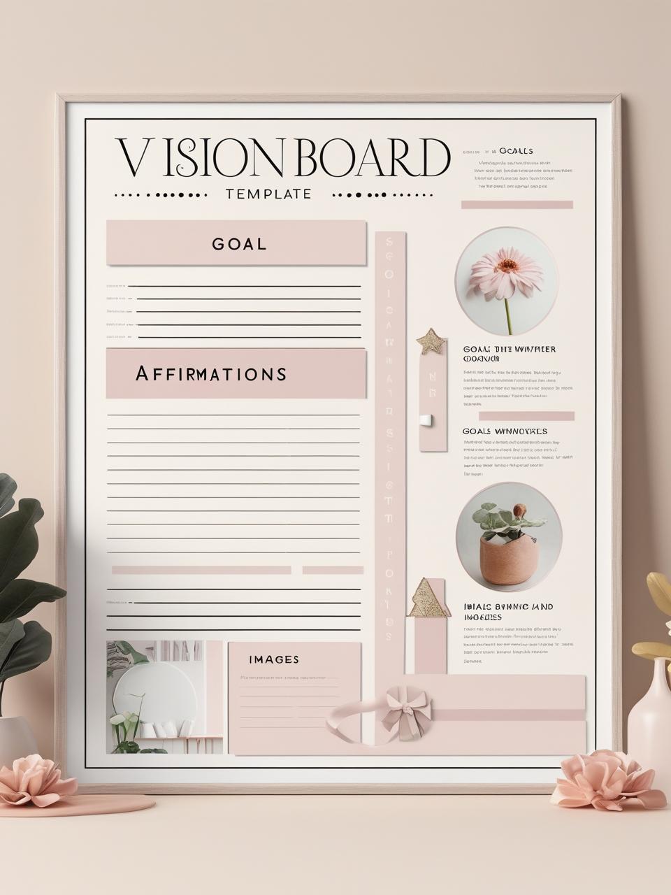 Vision Board Template (Digital Printable)