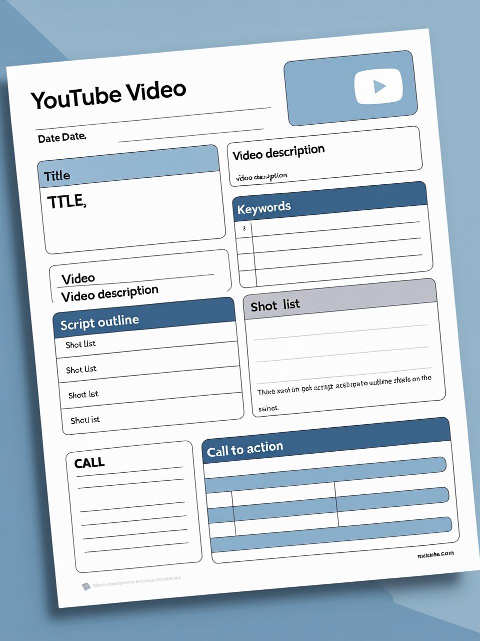 YouTube Video Script & Planner Template
